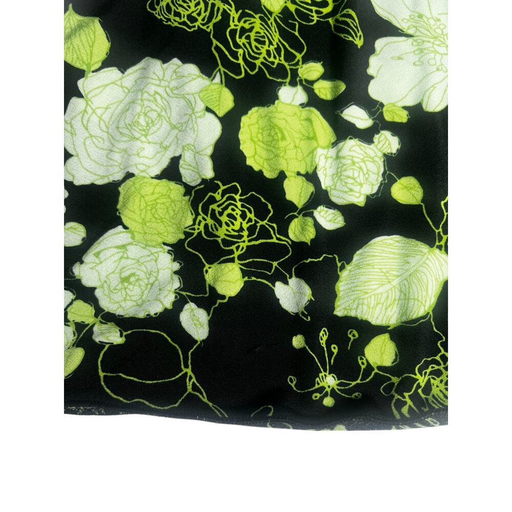 Vintage Y2K Perception Green Floral Mesh Surplice Top Women's 2X Fairycore - Picture 8 of 8
